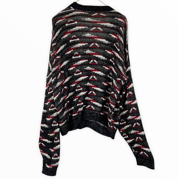 VINTAGE Geometric Oversized Grandpa Cardigan - Picture 2 of 3